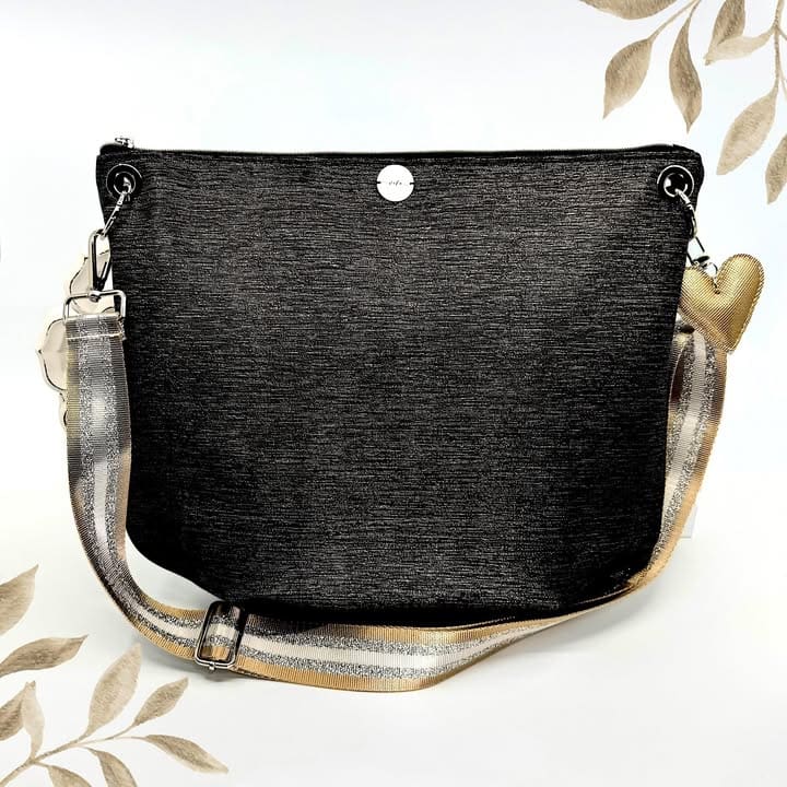 MALENA ♡ Črna NEčrna - ČRT'KA Zlatka / zlato srebrna naramnica