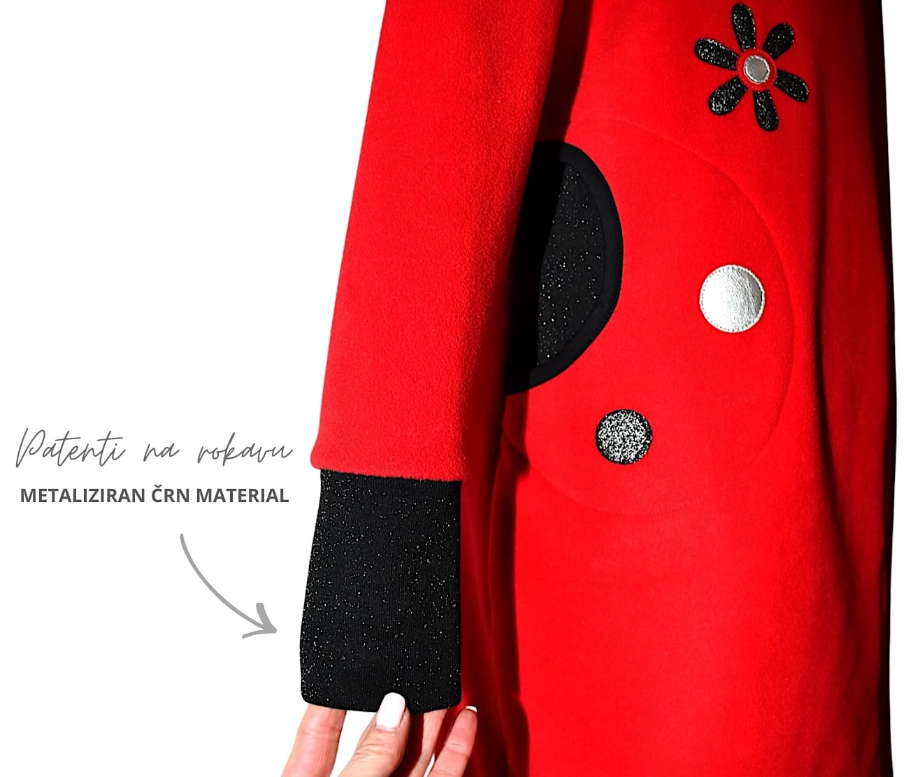 GlemStajl FLIS Hud.i PLAŠČEK ❁ ❤️ Srčno RDEČ - slika 10