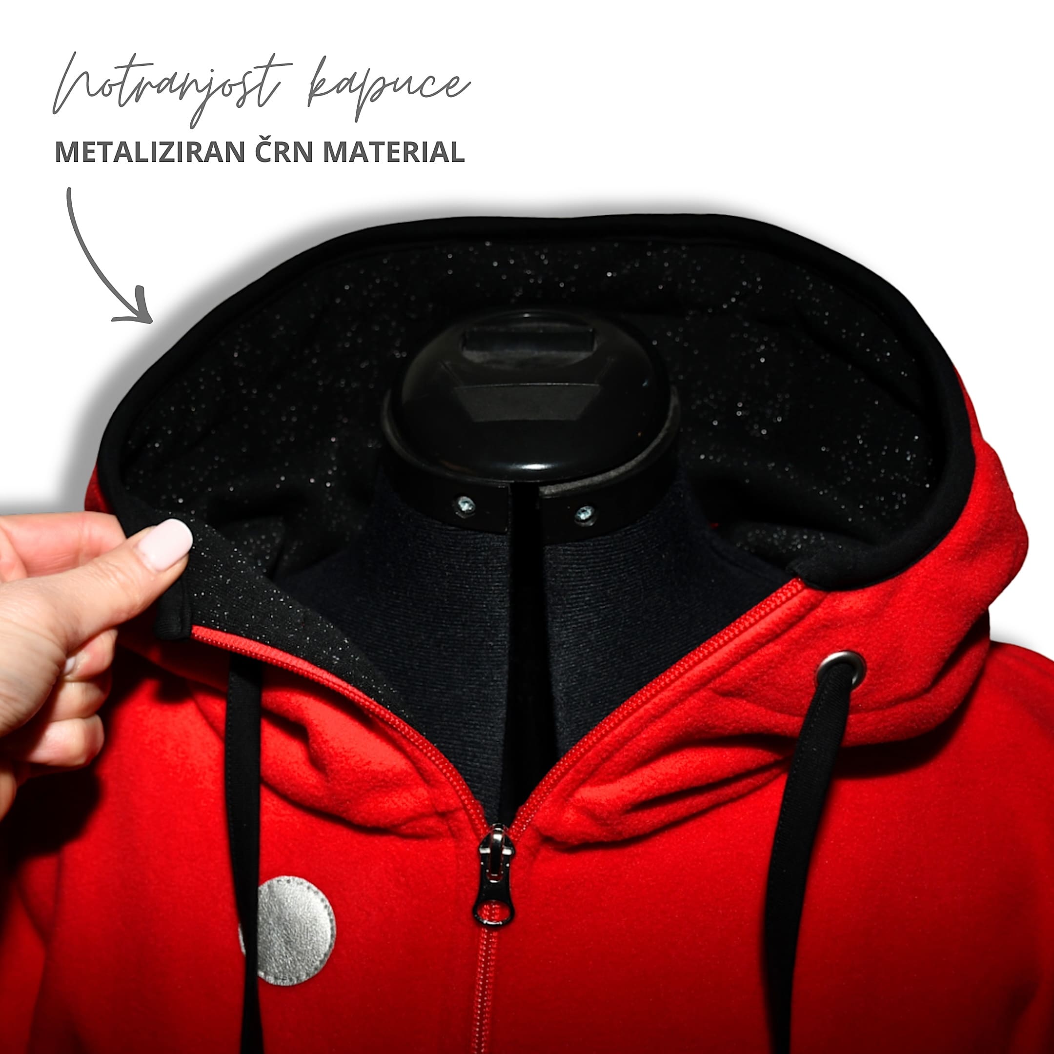 GlemStajl FLIS Hud.i PLAŠČEK ❁ ❤️ Srčno RDEČ - slika 11