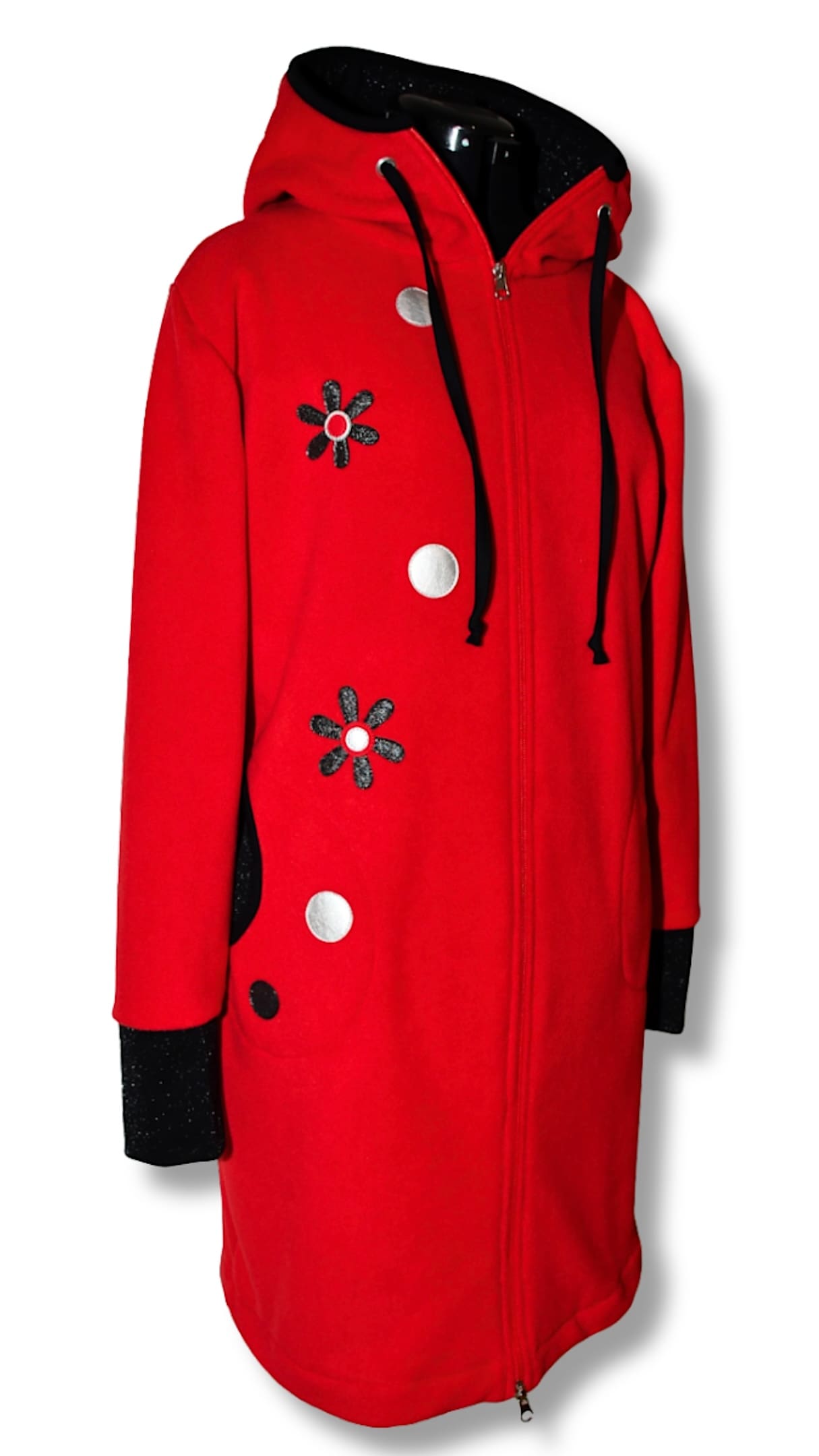 GlemStajl FLIS Hud.i PLAŠČEK ❁ ❤️ Srčno RDEČ - slika 9