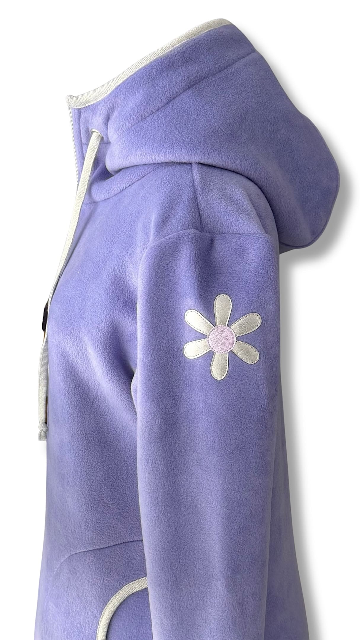 GlemStajl FLIS Hud.i PLAŠČEK ❁ LAVANDA - metuljčki - slika 2