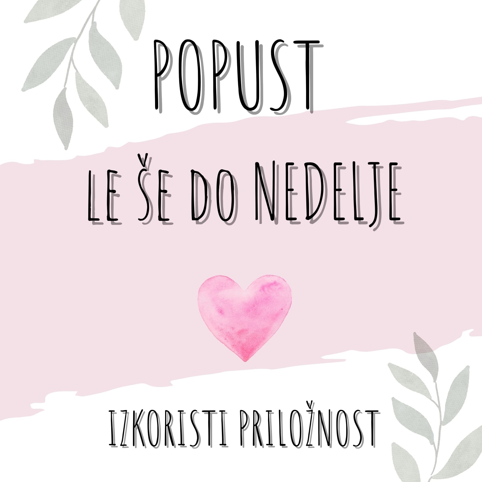 ♡ ZADNJI DNEVI ♡ IZKORISTI PRILOŽNOST