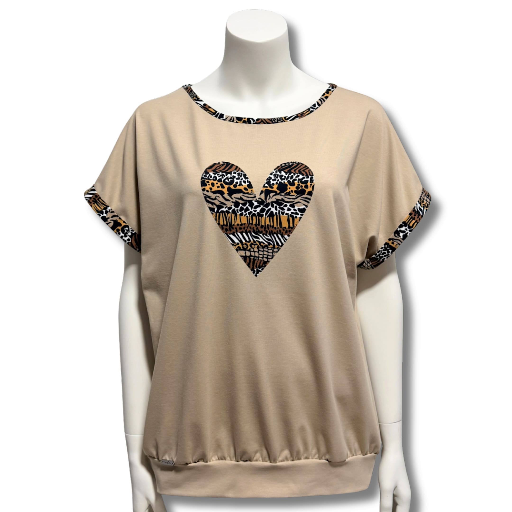 Št. L/XL - FriStajl MAJČKA ♡ SRČNA SAVANčica 🐾 peščena