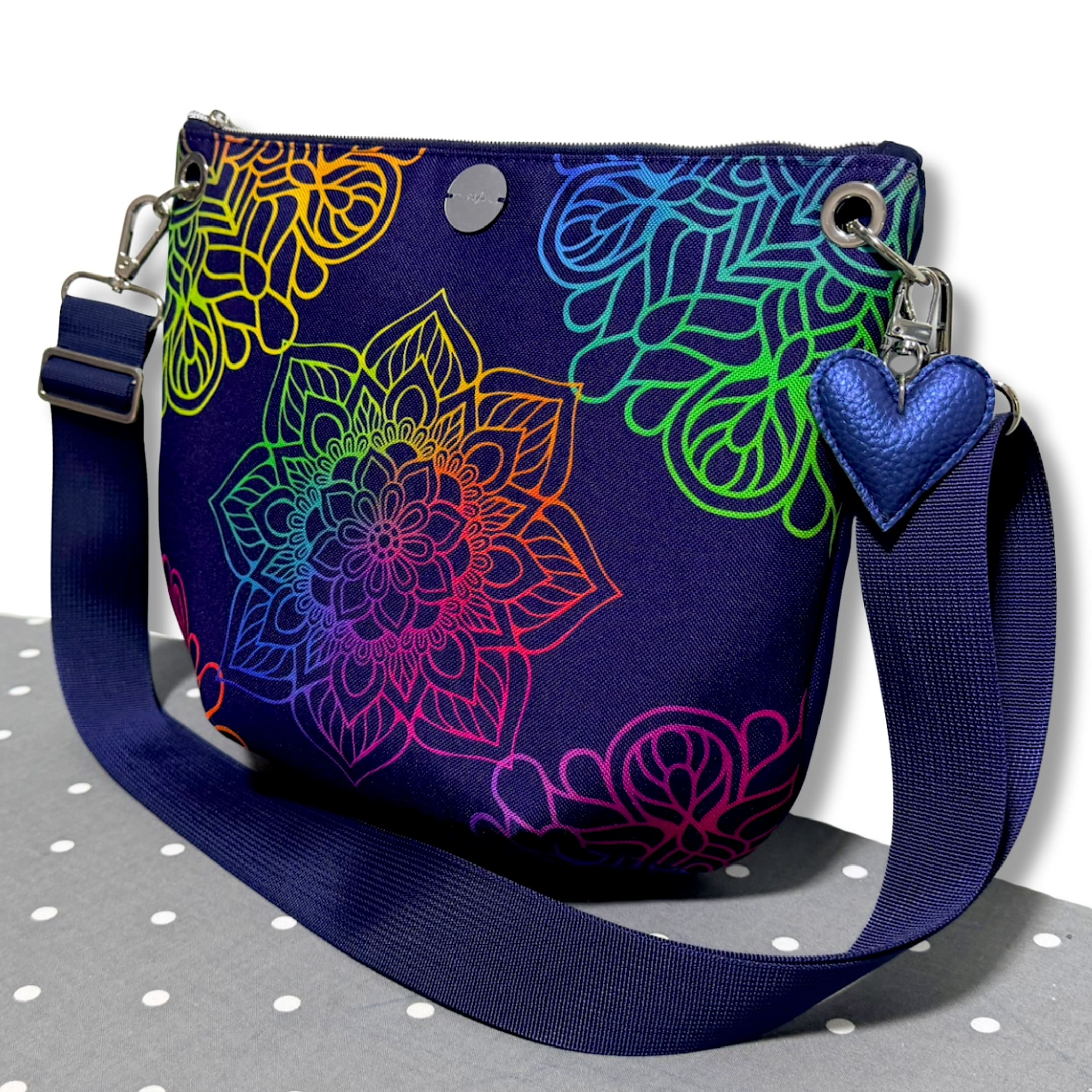 Srčna MALENA ♡ MANDALA - temno modra - slika 3