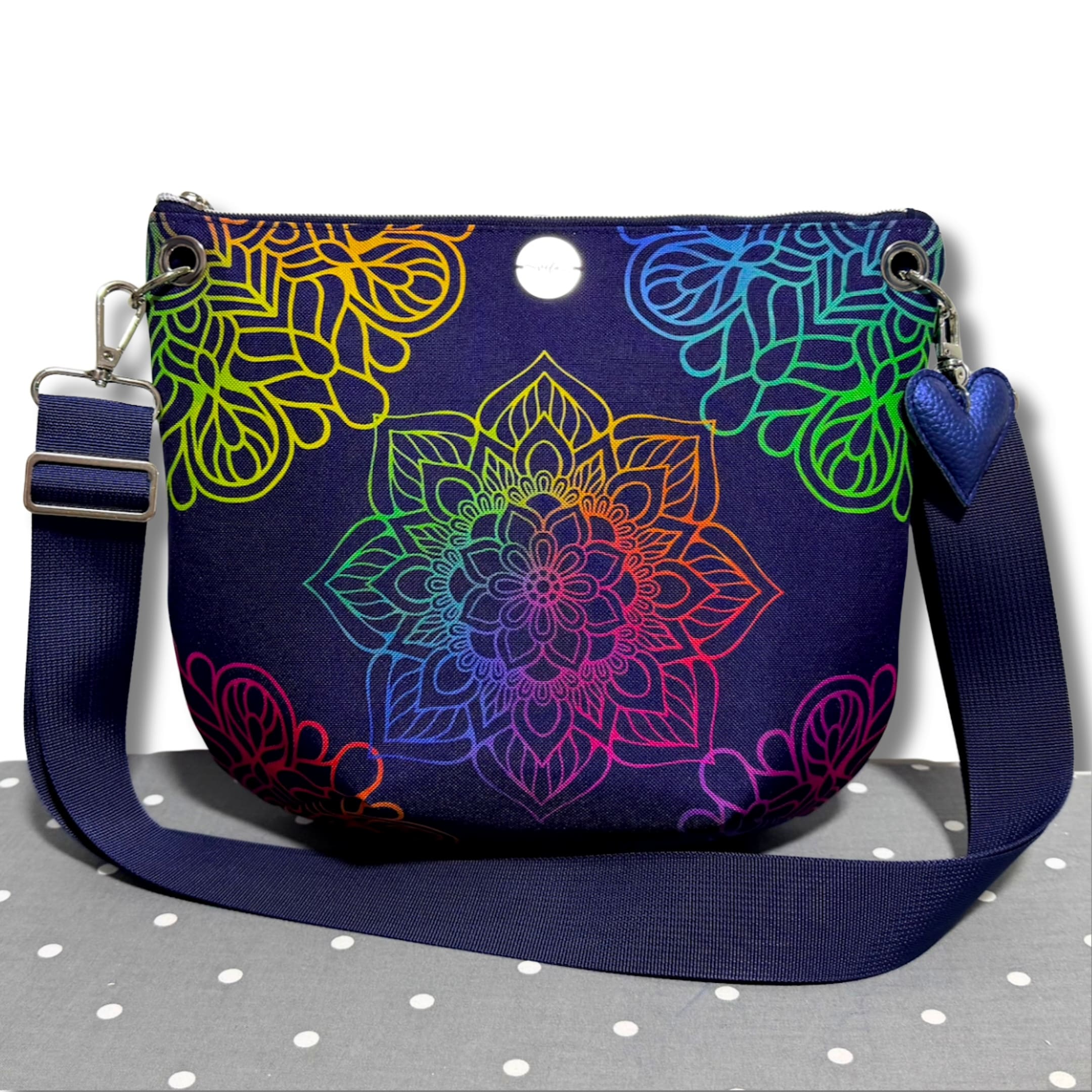 Srčna MALENA ♡ MANDALA - temno modra