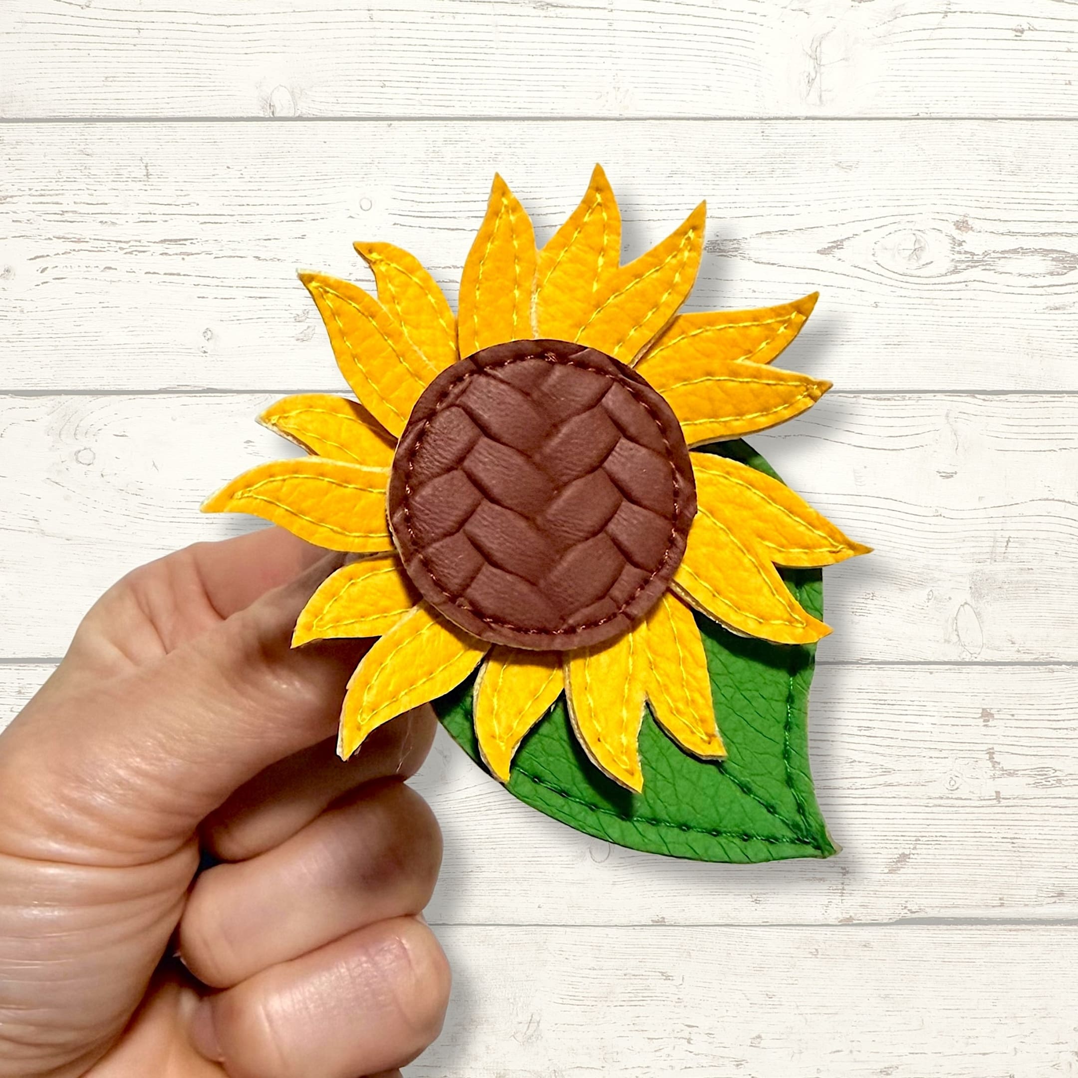 Ogrlica BOMBAŽ.ka ♡ SONČNICA 🌻 zelena - slika 5